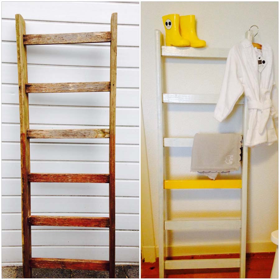 De ladder voor in de babykamer, before and after